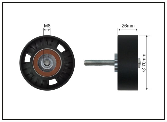 Deflection/Guide Pulley, V-ribbed belt - 264-03 SC CAFFARO