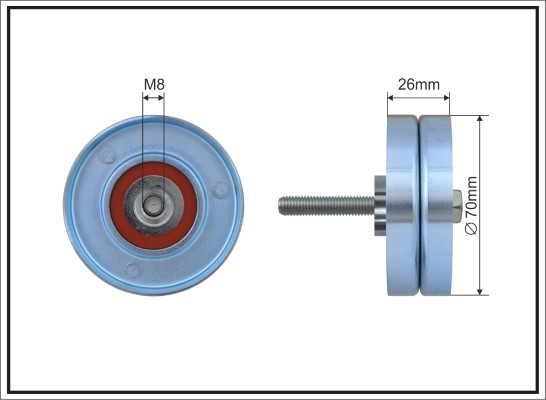 Deflection/Guide Pulley, V-ribbed belt - 264-03 CAFFARO