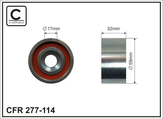 Deflection/Guide Pulley, timing belt - 277-114 CAFFARO