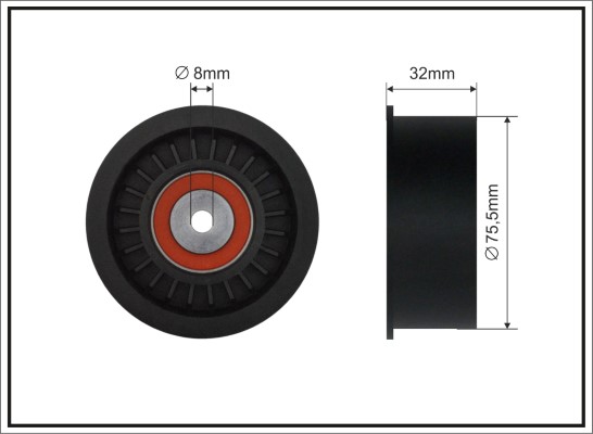 Deflection/Guide Pulley, timing belt - 28-22 CAFFARO