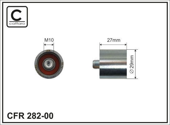 Tensioner Pulley, timing belt - 282-00 CAFFARO