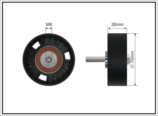 Deflection/Guide Pulley, V-ribbed belt - 285-01 SC CAFFARO