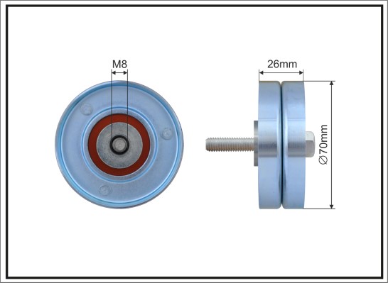 Deflection/Guide Pulley, V-ribbed belt - 285-01 CAFFARO