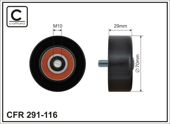 Galoppino/Guidacinghia, Cinghia Poly-V - 291-116 CAFFARO