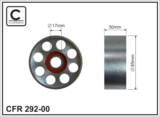 Rullo tenditore, Cinghia Poly-V - 292-00 CAFFARO