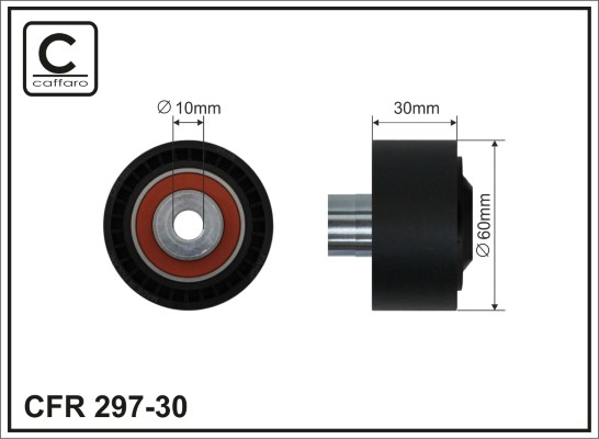 Deflection/Guide Pulley, V-ribbed belt - 297-30 CAFFARO