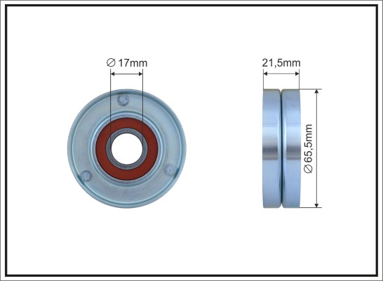 Tensioner Pulley, V-ribbed belt - 304-00 CAFFARO