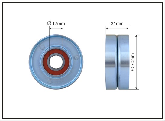 Tensioner Pulley, V-ribbed belt - 314-00 CAFFARO