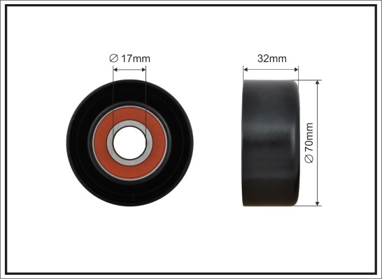 Tensioner Pulley, V-ribbed belt - 318-00 CAFFARO
