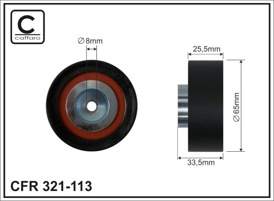 Galoppino/Guidacinghia, Cinghia Poly-V - 321-113 CAFFARO