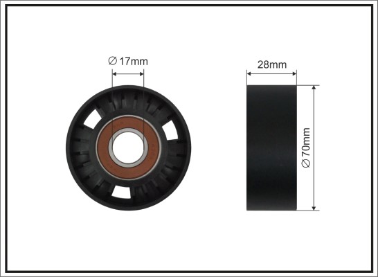 Tensioner Pulley, V-ribbed belt - 332-99 SC CAFFARO