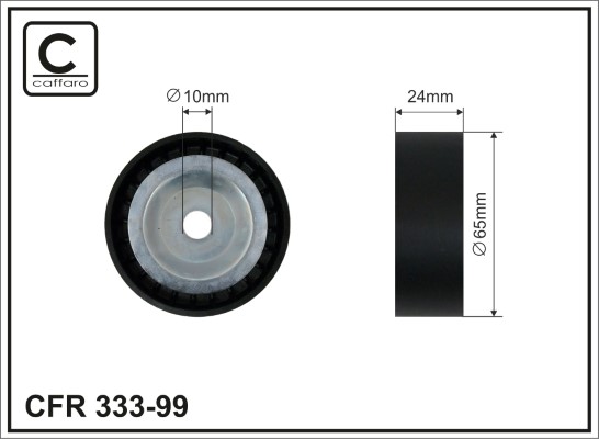 Rullo tenditore, Cinghia Poly-V - 333-99 CAFFARO
