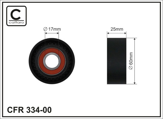 Rullo tenditore, Cinghia Poly-V - 334-00 CAFFARO