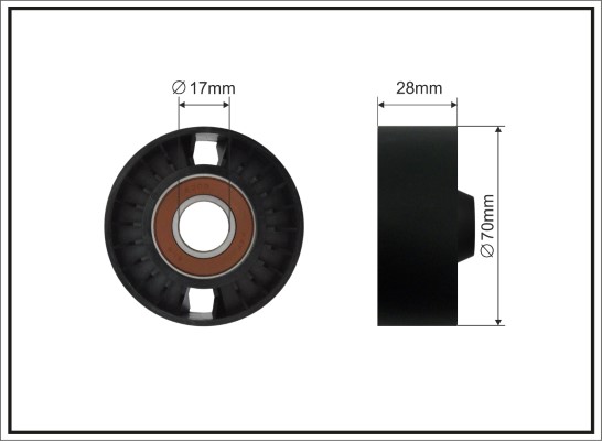 Deflection/Guide Pulley, V-ribbed belt - 339-00 SC CAFFARO