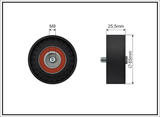 Deflection/Guide Pulley, V-ribbed belt - 348-00 CAFFARO