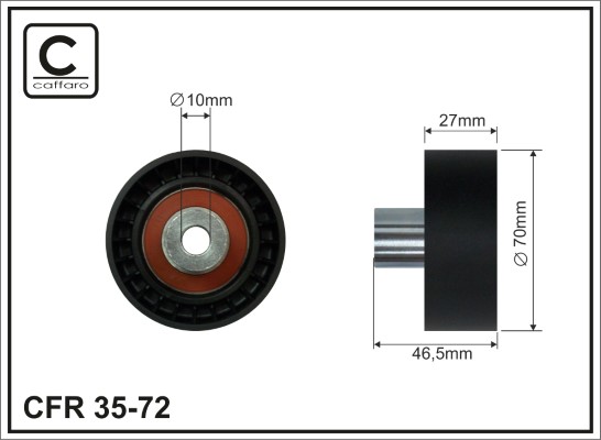 Galoppino/Guidacinghia, Cinghia Poly-V - 35-72 CAFFARO
