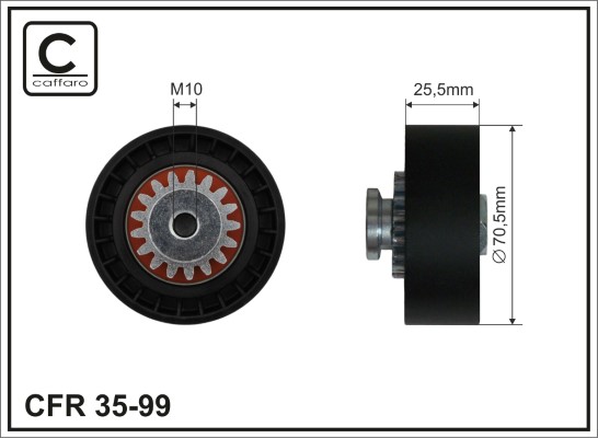 Galoppino/Guidacinghia, Cinghia Poly-V - 35-99 CAFFARO