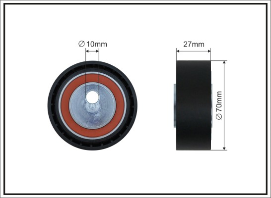 Tensioner Pulley, V-ribbed belt - 354-122 CAFFARO