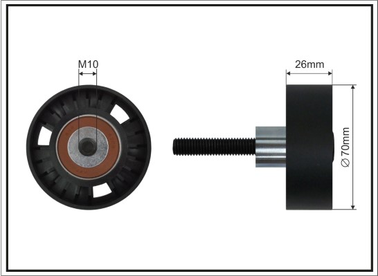 Deflection/Guide Pulley, V-ribbed belt - 359-55 SC CAFFARO