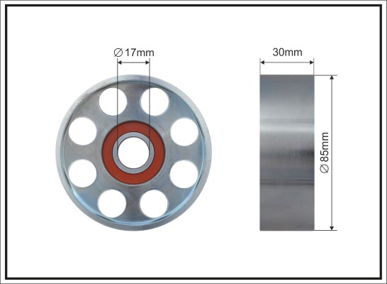 Tensioner Pulley, V-ribbed belt - 360-00 CAFFARO