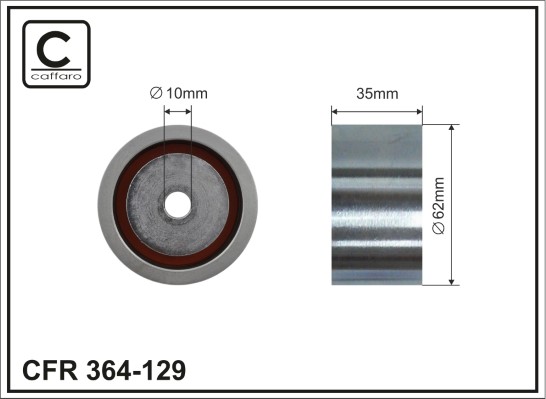 Deflection/Guide Pulley, timing belt - 364-129 CAFFARO