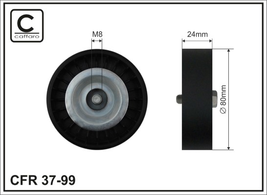 Deflection/Guide Pulley, V-ribbed belt - 37-99 CAFFARO