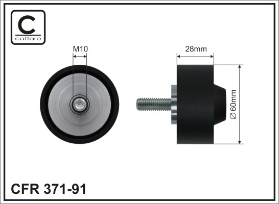 Galoppino/Guidacinghia, Cinghia Poly-V - 371-91 CAFFARO