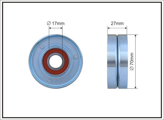Tensioner Pulley, V-ribbed belt - 377-00 CAFFARO