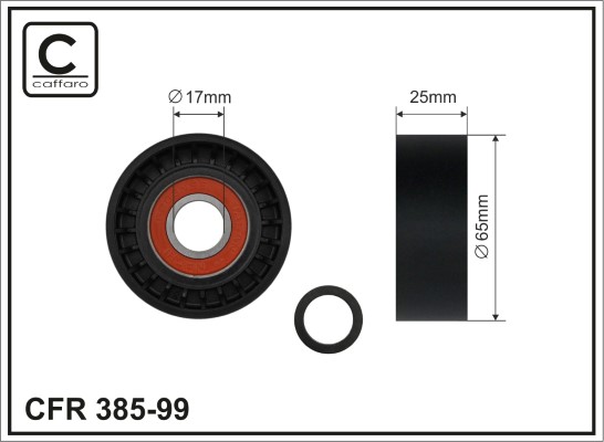Rullo tenditore, Cinghia Poly-V - 385-99 CAFFARO