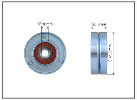 Tensioner Pulley, V-ribbed belt - 393-14 CAFFARO
