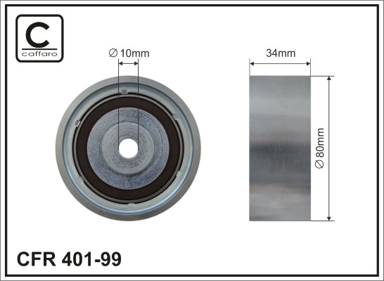 kreipiantysis skriemulys, paskirstymo diržas - 401-99 CAFFARO