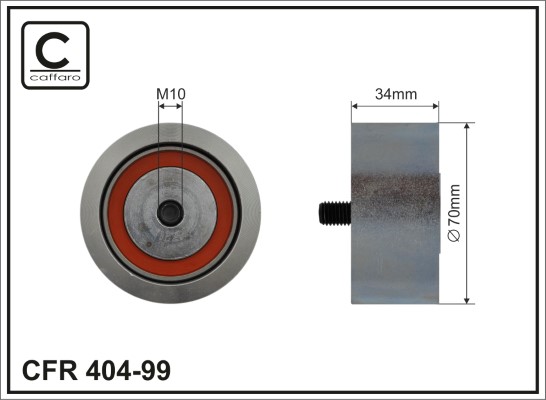 Deflection/Guide Pulley, timing belt - 404-99 CAFFARO