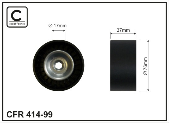 Deflection/Guide Pulley, V-ribbed belt - 414-99 CAFFARO
