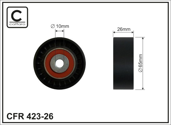 Galoppino/Guidacinghia, Cinghia Poly-V - 423-26 CAFFARO