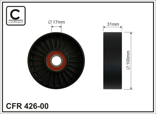 Tensioner Pulley, V-ribbed belt - 426-00 CAFFARO