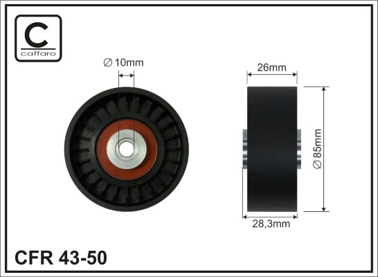 Galoppino/Guidacinghia, Cinghia Poly-V - 43-50 CAFFARO