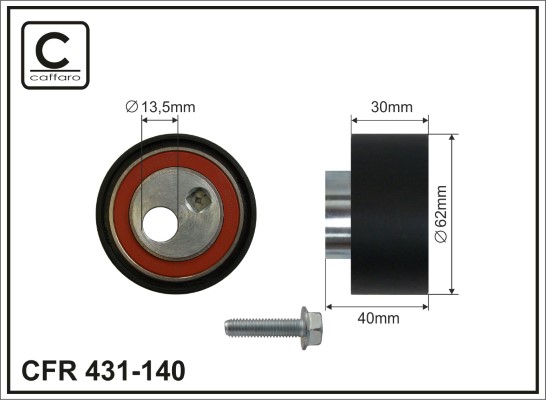 Rullo tenditore, Cinghia dentata - 431-140 CAFFARO
