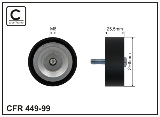 Deflection/Guide Pulley, V-ribbed belt - 449-99 CAFFARO