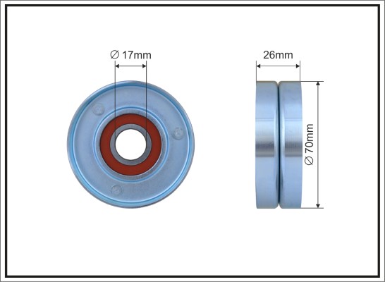 Tensioner Pulley, V-ribbed belt - 458-05 CAFFARO