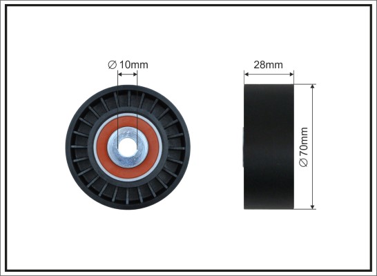 Deflection/Guide Pulley, V-ribbed belt - 459-60 CAFFARO