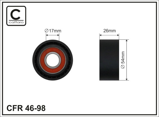 Galoppino/Guidacinghia, Cinghia Poly-V - 46-98 CAFFARO