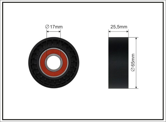 Rullo tenditore, Cinghia Poly-V - 466-91 CAFFARO