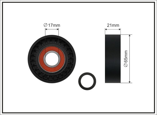 Tensioner Pulley, V-ribbed belt - 468-40 CAFFARO