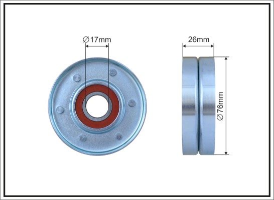 Tensioner Pulley, V-ribbed belt - 469-00 CAFFARO