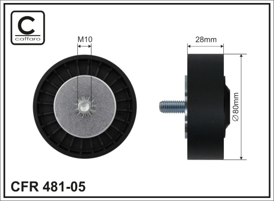 kreipiantysis skriemulys, V formos rumbuotas diržas - 481-05 CAFFARO