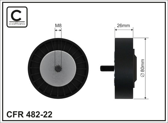 Galoppino/Guidacinghia, Cinghia Poly-V - 482-22 CAFFARO
