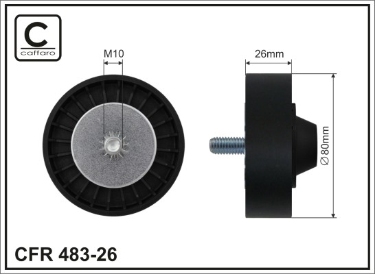 Galoppino/Guidacinghia, Cinghia Poly-V - 483-26 CAFFARO