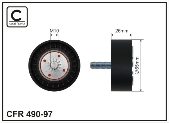 Galoppino/Guidacinghia, Cinghia Poly-V - 490-97 CAFFARO