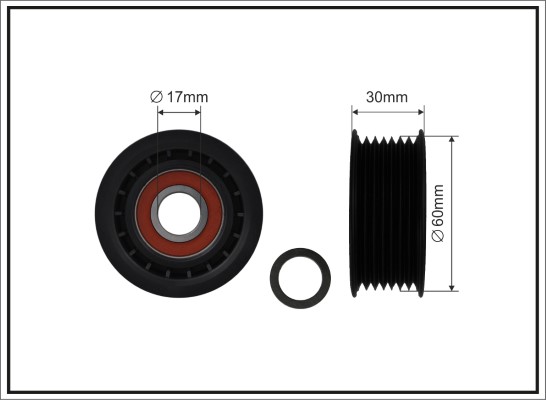 Deflection/Guide Pulley, V-ribbed belt - 495-40 CAFFARO