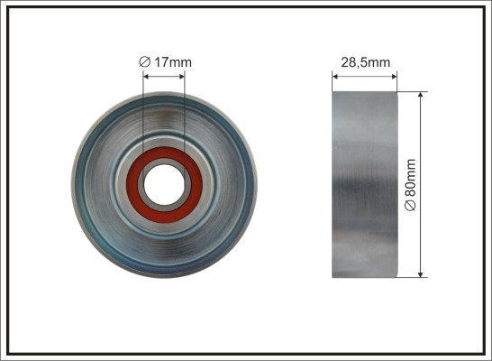 Tensioner Pulley, V-ribbed belt - 498-00 CAFFARO